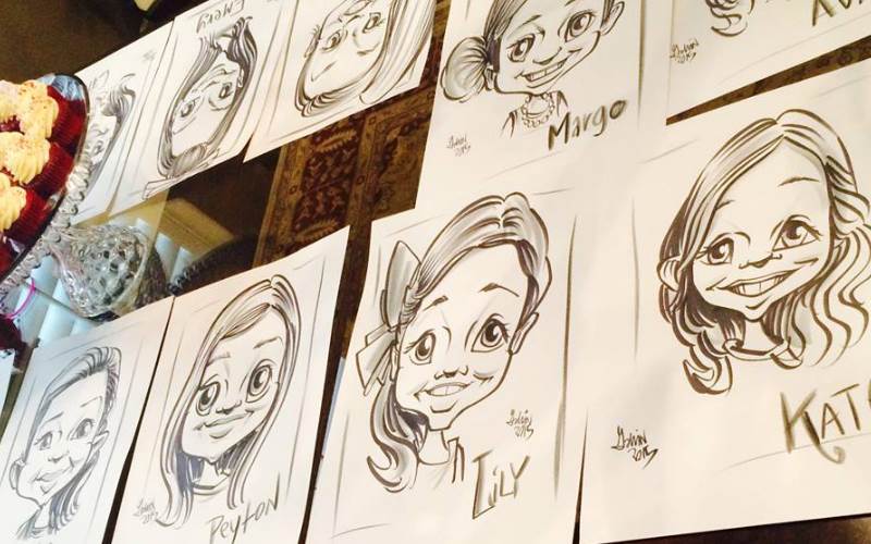 Blueline Caricatures Dallas County Texas professional caricature artists