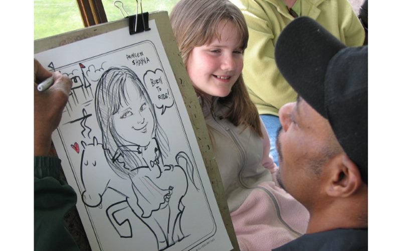 Jason Levinson and Company caricature artists for hire in Howard County Maryland