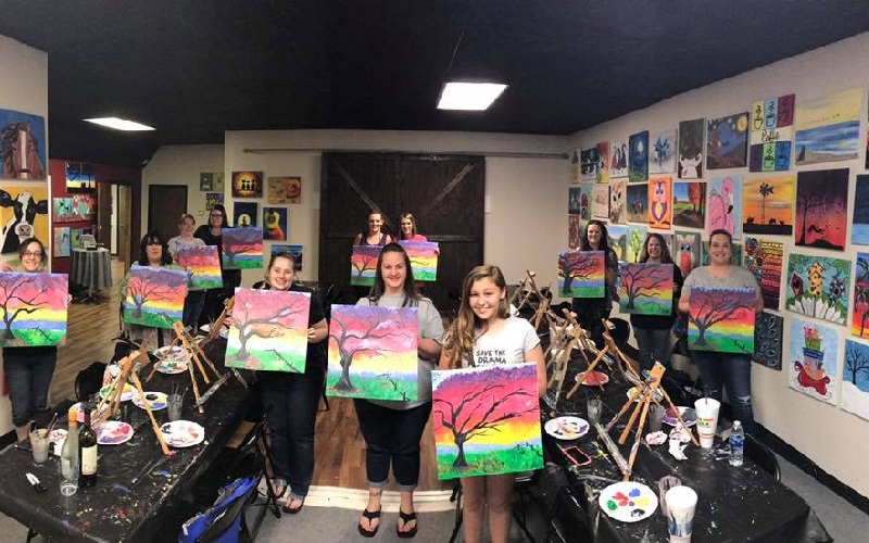Spirited Expressions Art Studio Party in Potter County Texas