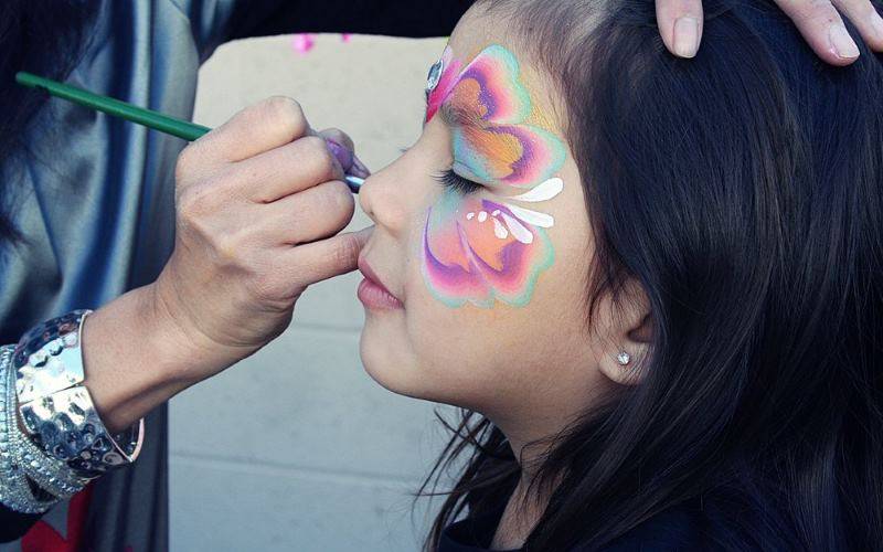 Up Up and Away face painting in Los Angeles County California